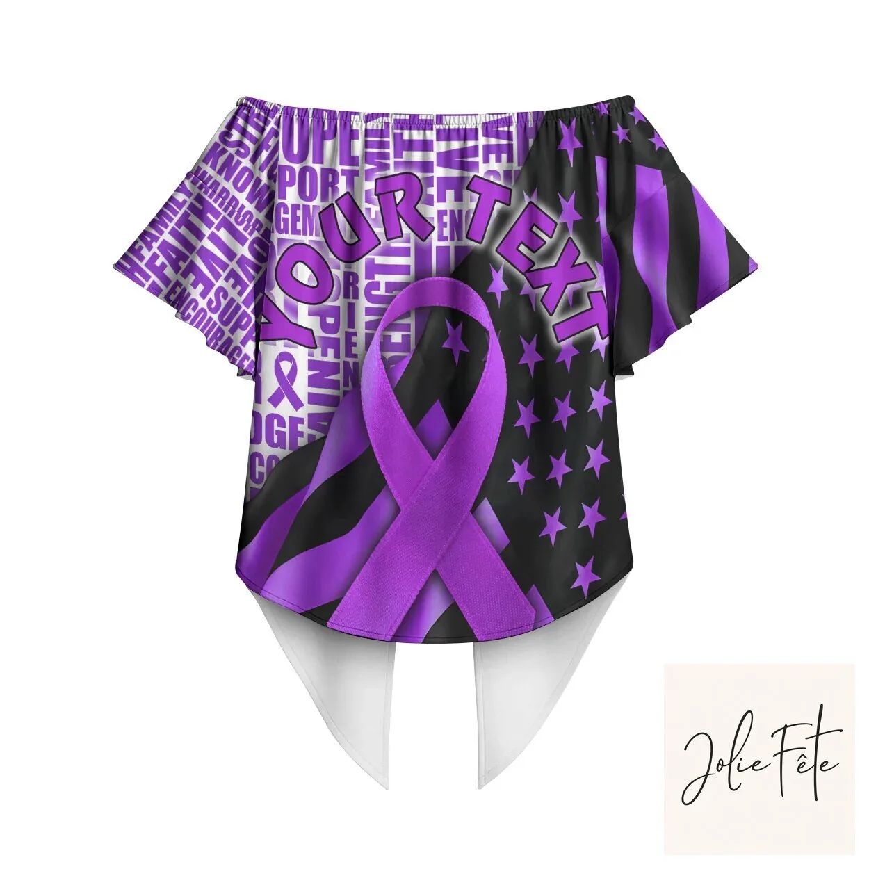 Domestic Violence Awareness Purple Ribbon Sunflower Flag Off Shoulder Top 11 Domestic Violence Awareness Purple Ribbon Sunflower Flag Off Shoulder Top