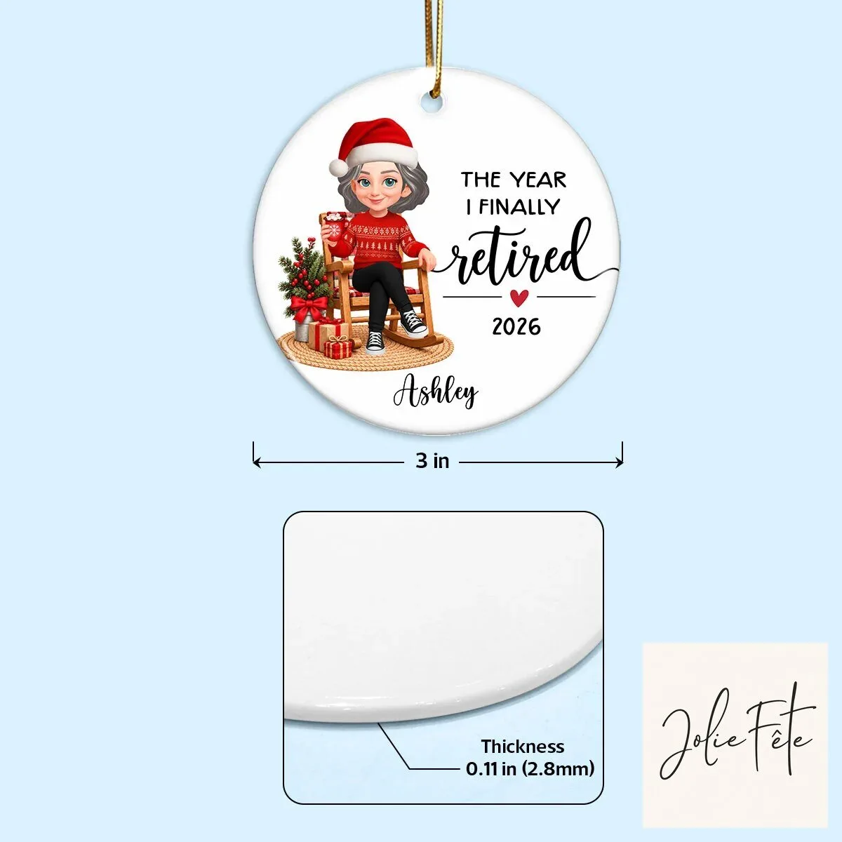 Personalized The Year I Finally Retired 2026 Christmas Ornament Gift 16 Personalized The Year I Finally Retired 2026 Christmas Ornament Gift