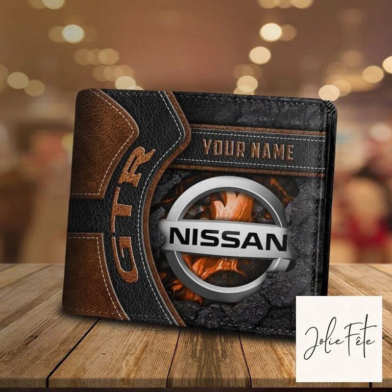Nissan GTR Custom Name Bi-Fold Leather Wallet for Men 13 Nissan GTR Custom Name Bi-Fold Leather Wallet for Men