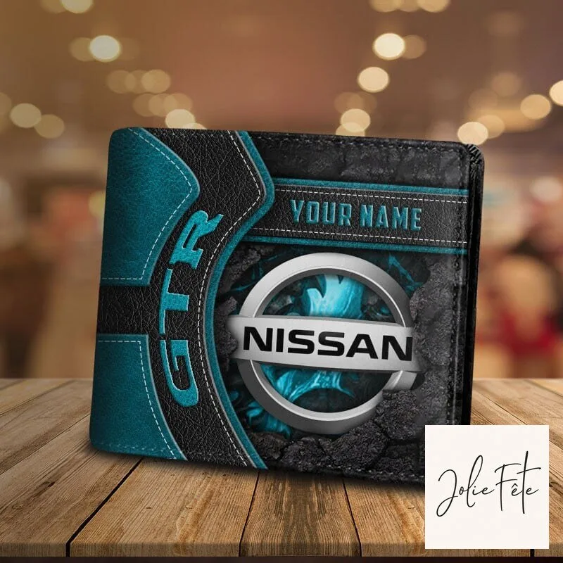 Nissan GTR Custom Name Bi-Fold Leather Wallet for Men 14 Nissan GTR Custom Name Bi-Fold Leather Wallet for Men