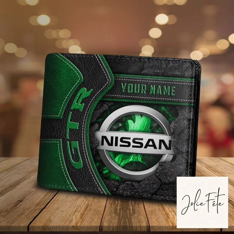 Nissan GTR Custom Name Bi-Fold Leather Wallet for Men 15 Nissan GTR Custom Name Bi-Fold Leather Wallet for Men