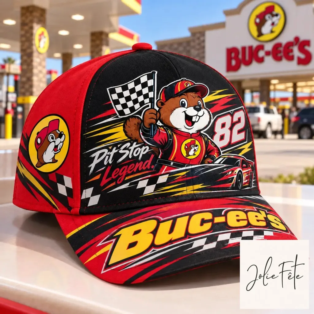 Buc-ee's Racing Beaver Pit Stop Legend Checkered Flag Baseball Cap Hat Buc-ee's Racing Beaver Pit Stop Legend Checkered Flag Baseball Cap Hat