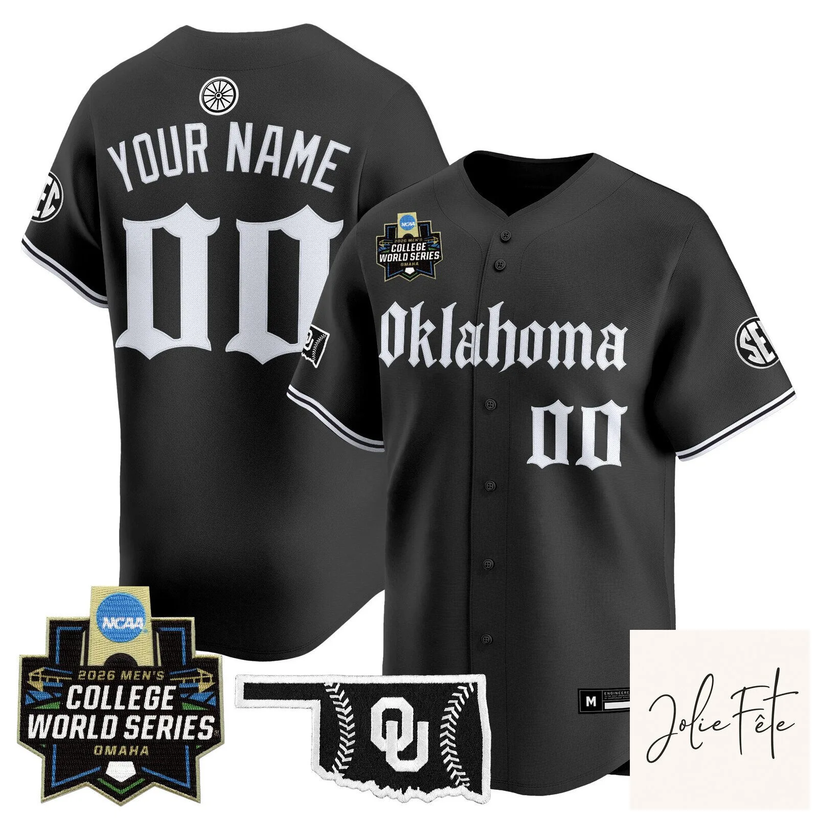 Oklahoma Sooners Baseball Jersey for the 2026 College World Series