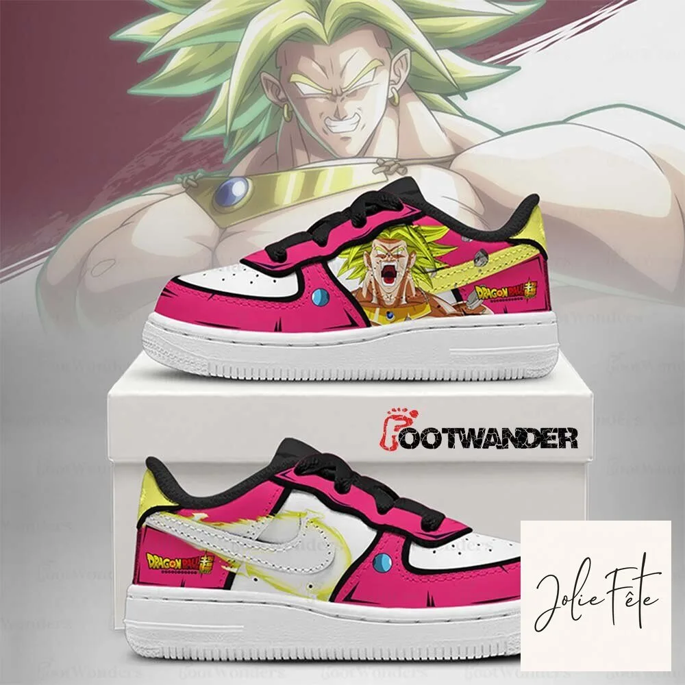 Dragon Ball Z Broly Super Saiyan Custom Anime Fan Art Shoes