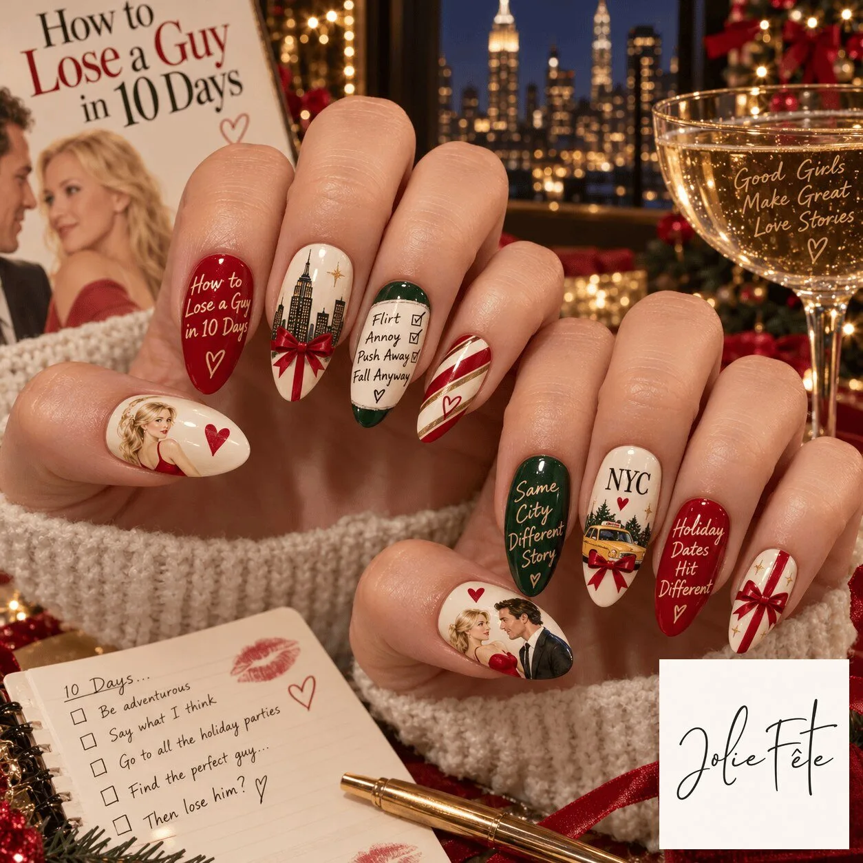 How to Lose a Guy in 10 Days Movie Romantic Comedy Press-On Nails