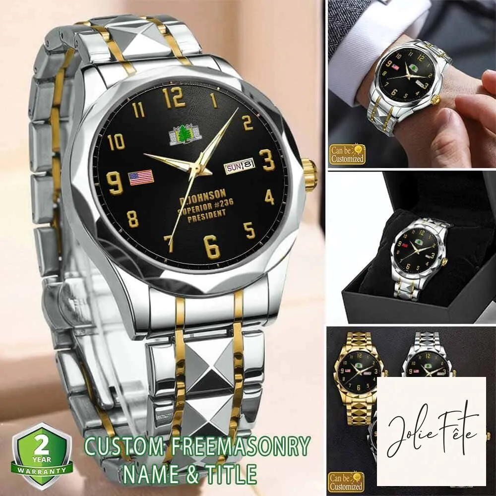 Freemasonry Tall Cedars of Lebanon Stainless Steel Watch 7 Freemasonry Tall Cedars of Lebanon Stainless Steel Watch