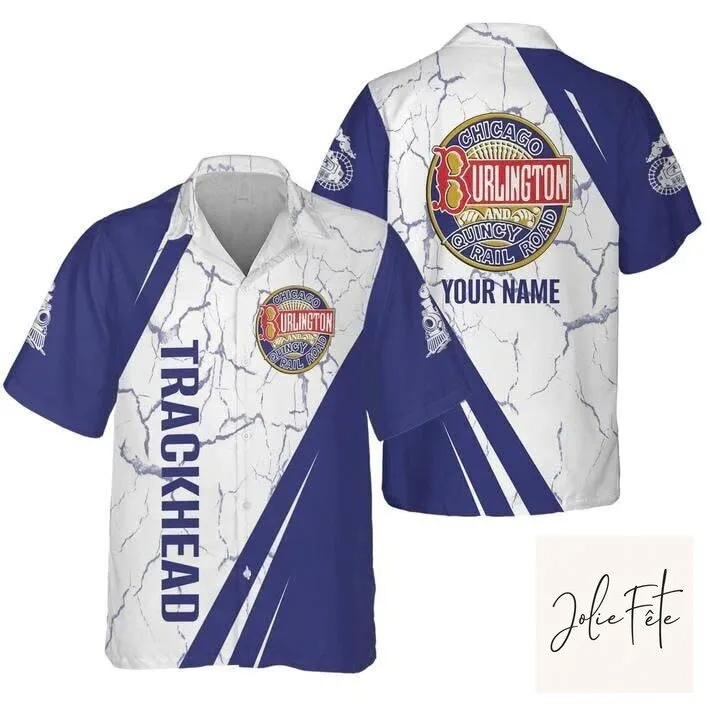 Personalized Chicago Burlington and Quincy Railroad Hawaiian Shirt