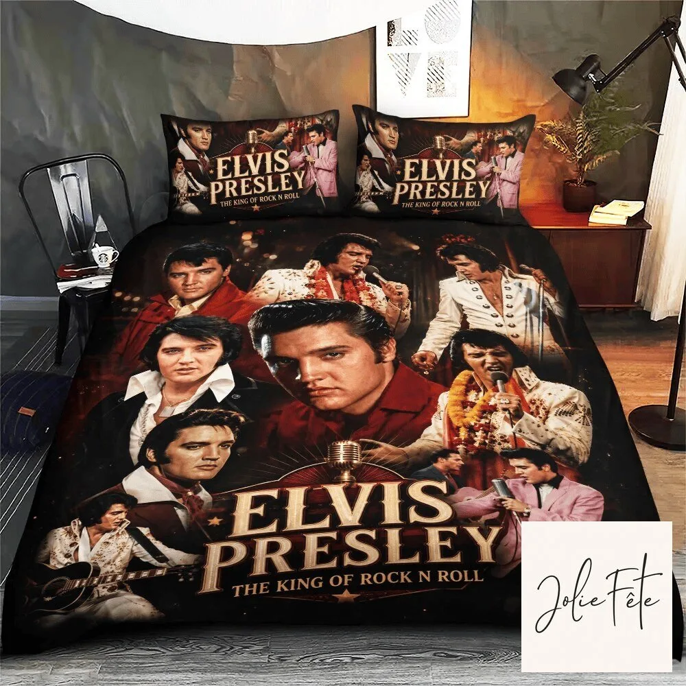 Elvis Presley The King of Rock and Roll Music Fan Bedding Set