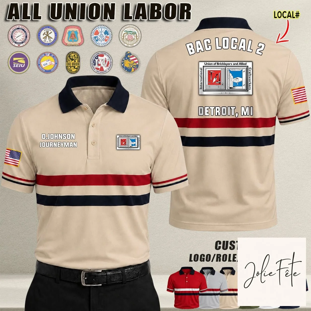 International Association of Bridge Structural Ornamental and Reinforcing Iron Workers Polo Shirt 14 International Association of Bridge Structural Ornamental and Reinforcing Iron Workers Polo Shirt
