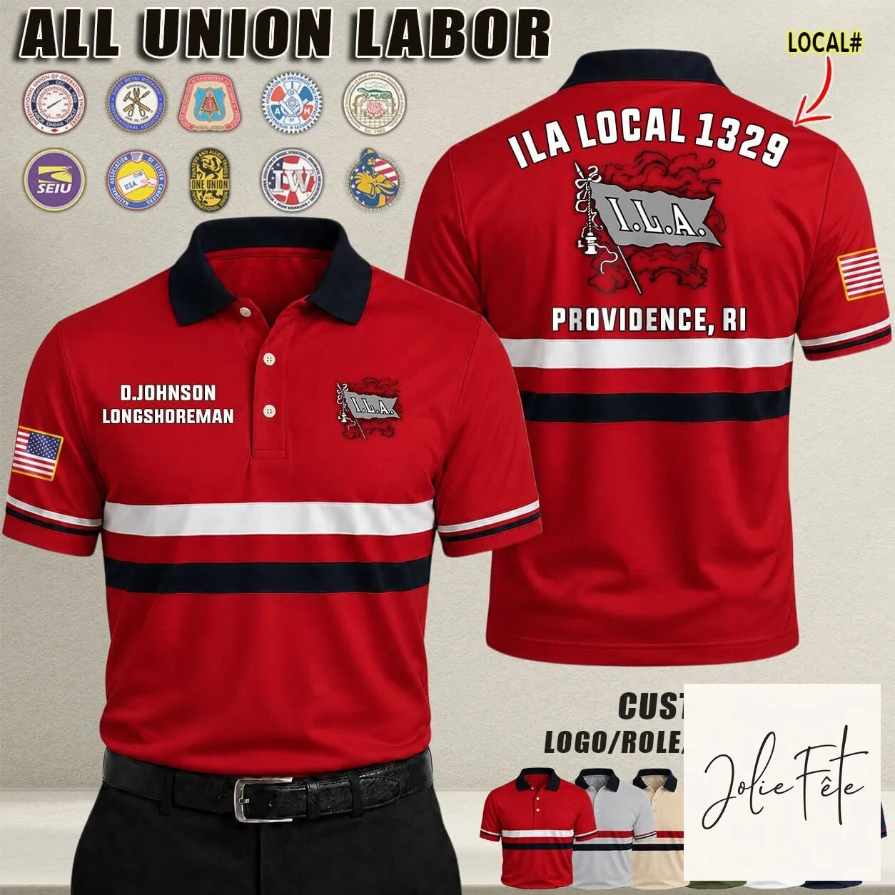 International Association of Bridge Structural Ornamental and Reinforcing Iron Workers Polo Shirt 15 International Association of Bridge Structural Ornamental and Reinforcing Iron Workers Polo Shirt