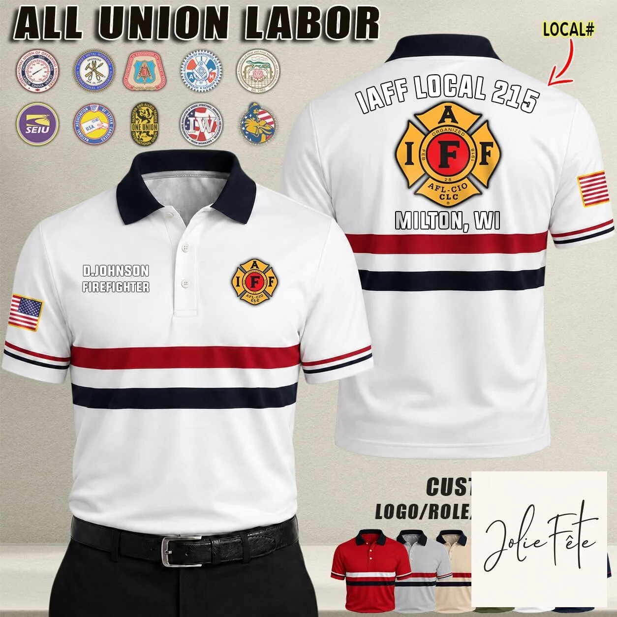 International Association of Bridge Structural Ornamental and Reinforcing Iron Workers Polo Shirt 16 International Association of Bridge Structural Ornamental and Reinforcing Iron Workers Polo Shirt