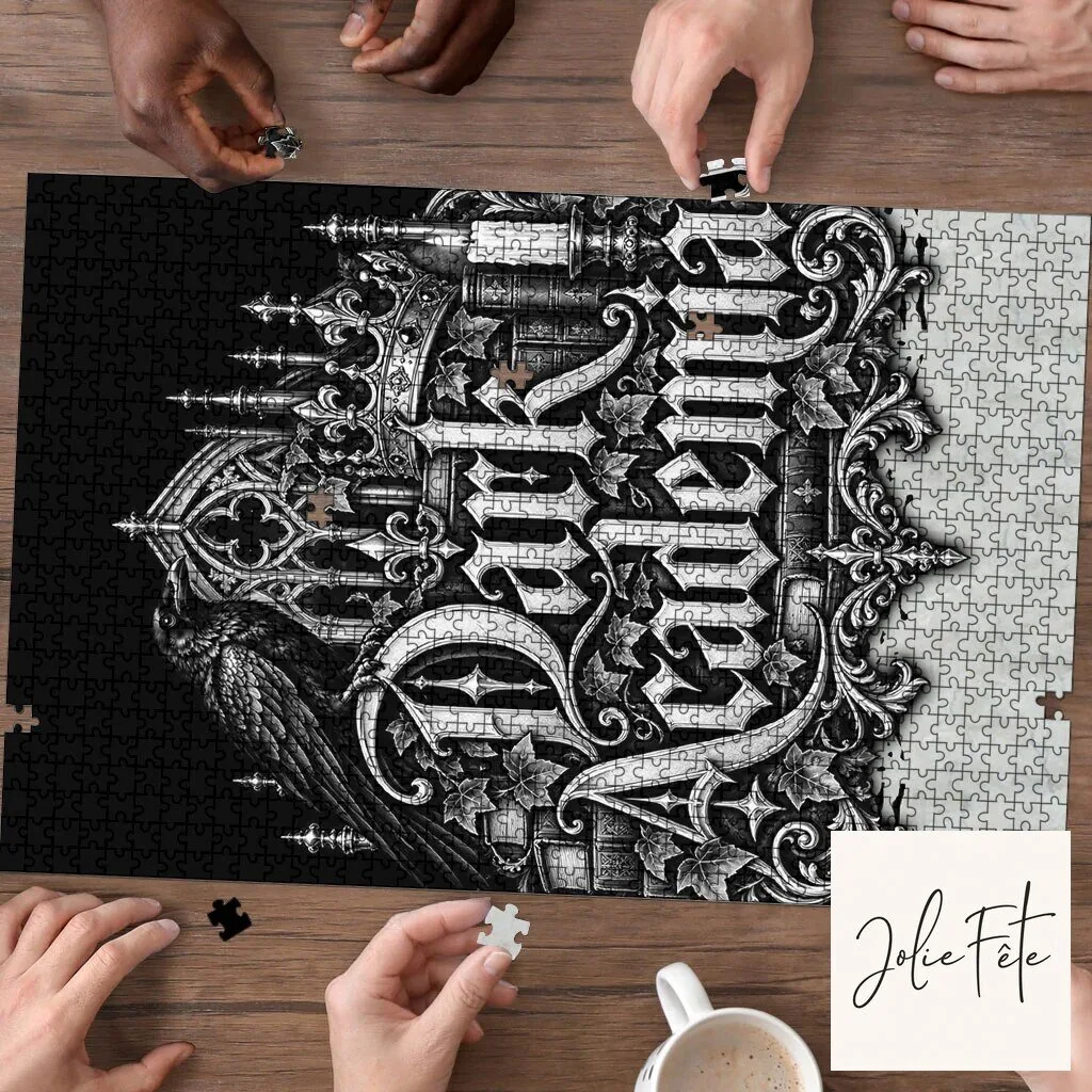 Dark Academia Raven Gothic Literature Vintage Bookish Aesthetic Jigsaw Puzzle 6 Dark Academia Raven Gothic Literature Vintage Bookish Aesthetic Jigsaw Puzzle