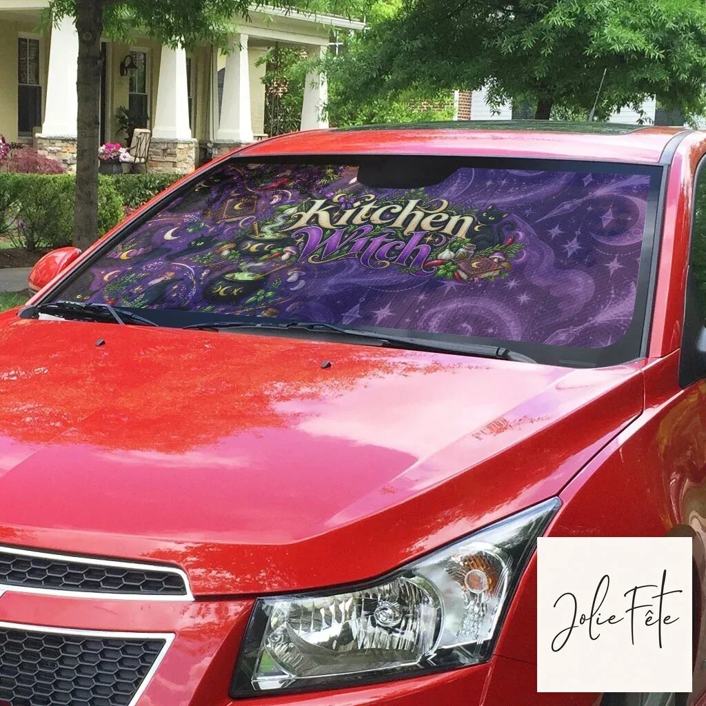 Kitchen Witch Mystical Wiccan Magic Herb Cauldron Black Cat Car Sunshade 8 Kitchen Witch Mystical Wiccan Magic Herb Cauldron Black Cat Car Sunshade