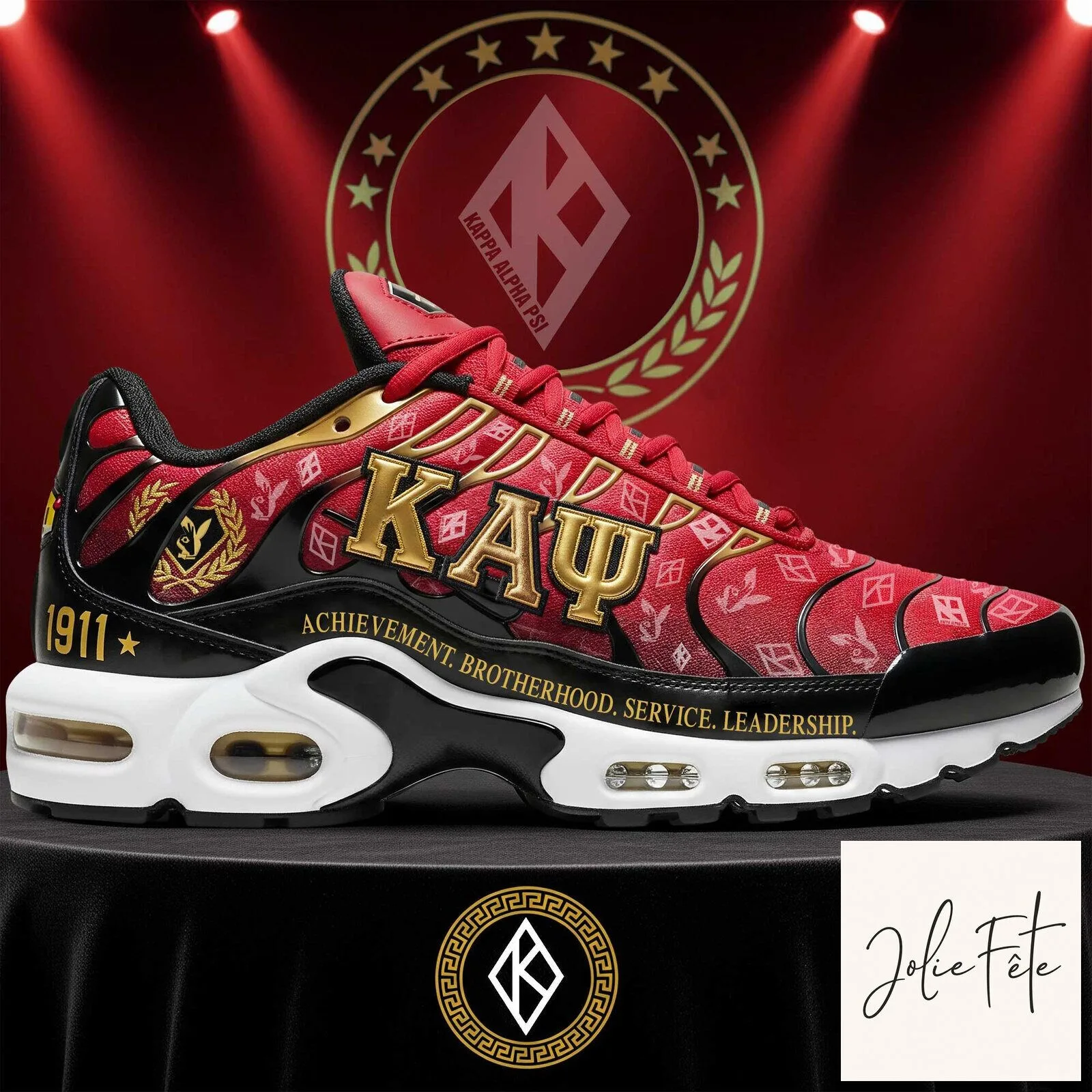Kappa Alpha Psi Fraternity Red and Gold Achievement Brotherhood Service Leadership Shoes 5 Kappa Alpha Psi Fraternity Red and Gold Achievement Brotherhood Service Leadership Shoes