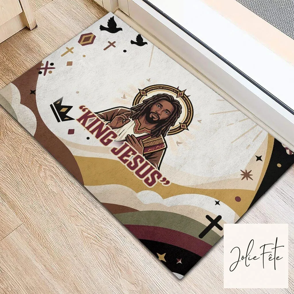 King Jesus African Black Christ Religious Christian Faith Holy Cross Dove Doormat 10 King Jesus African Black Christ Religious Christian Faith Holy Cross Dove Doormat