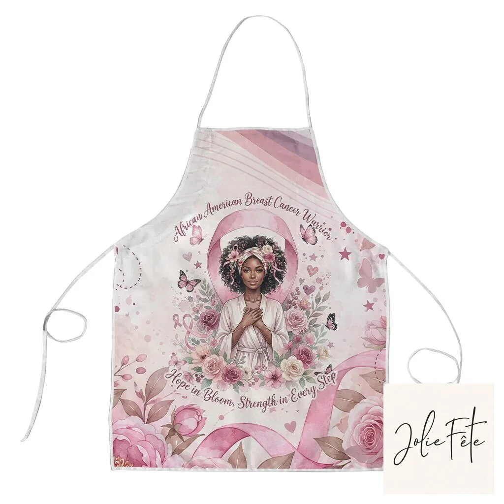 African American Breast Cancer Warrior Hope in Bloom Strength Apron
