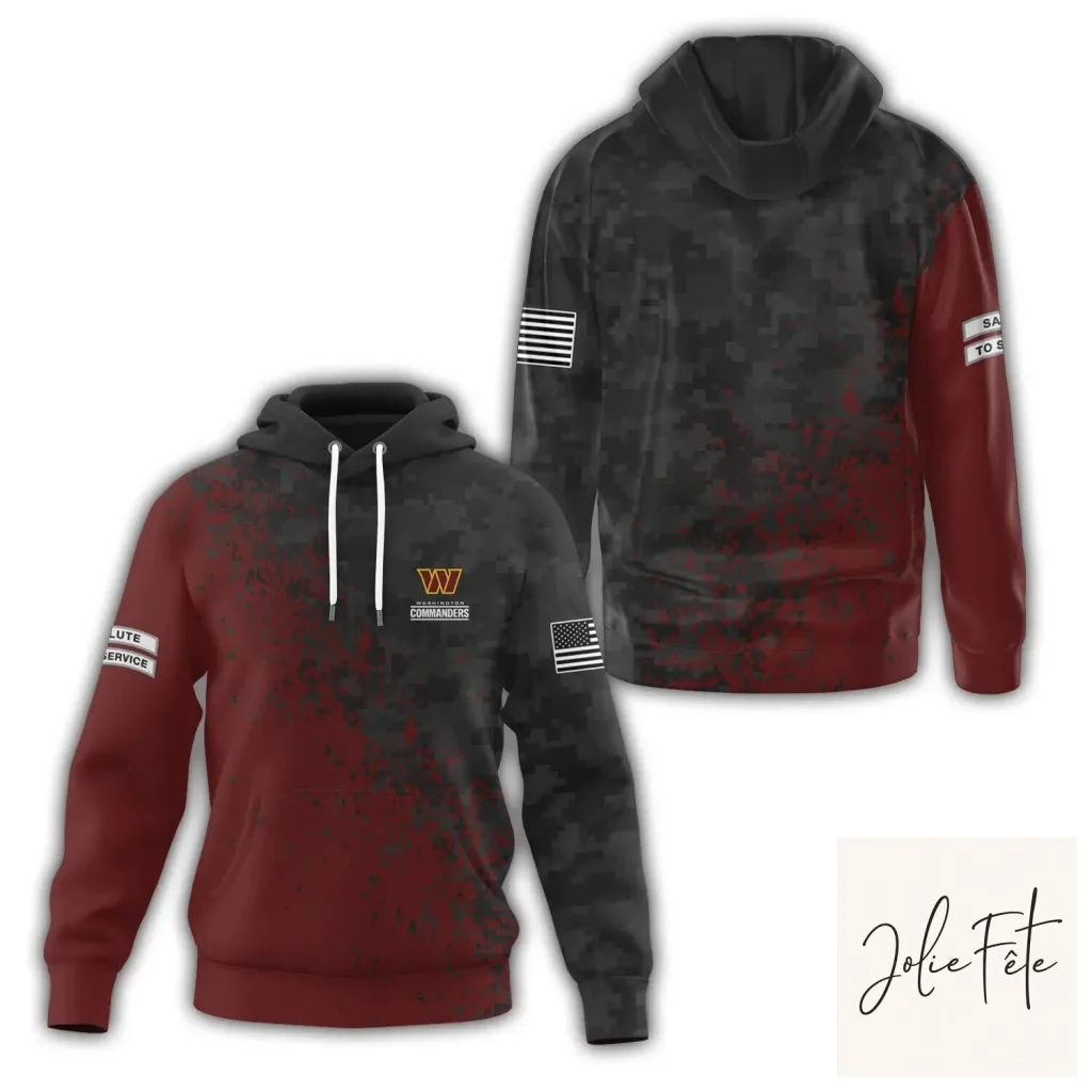 Digital Camouflage Hoodie for Washington Commanders Salute To Service Collection Digital Camouflage Hoodie for Washington Commanders Salute To Service Collection