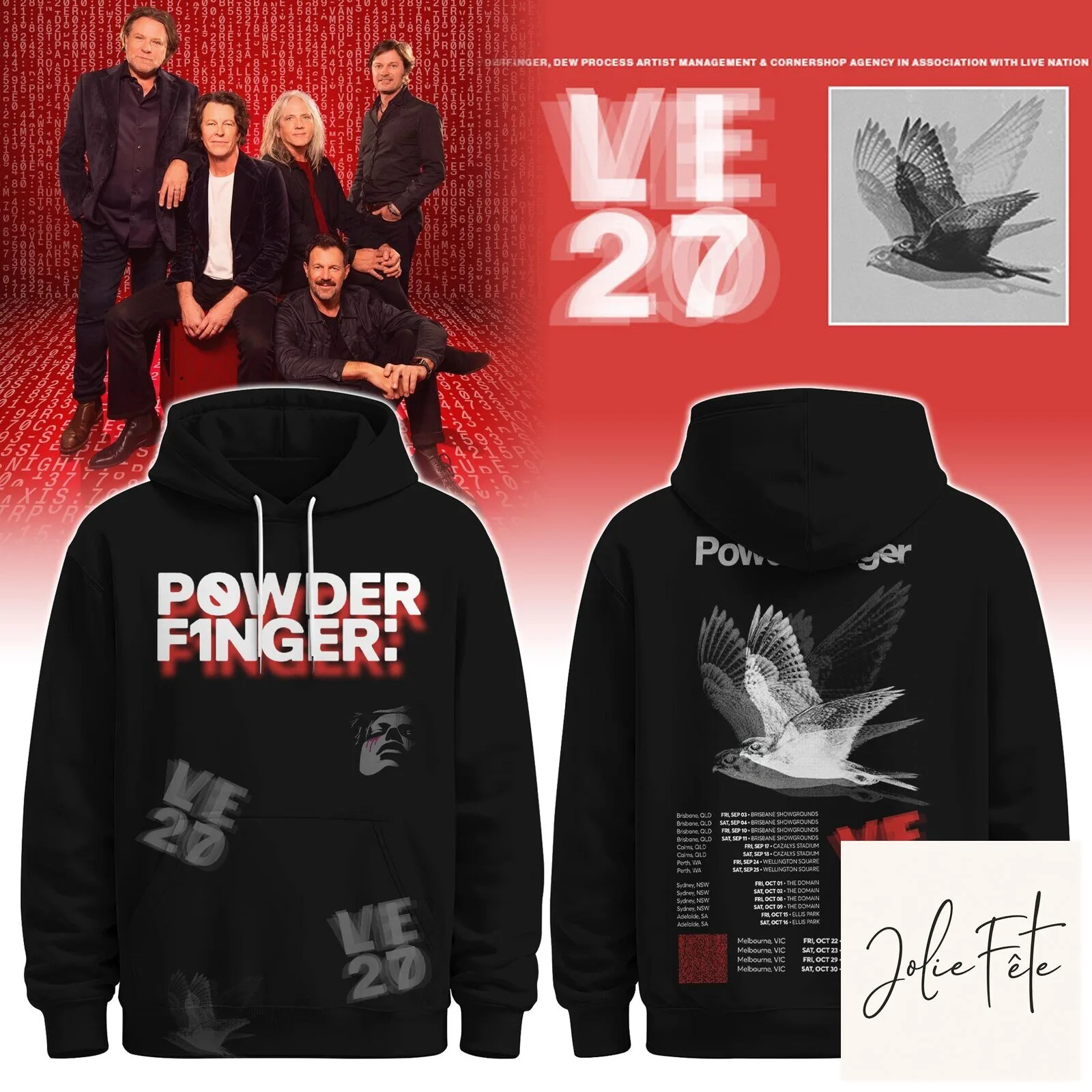 Powderfinger Band VE 2020 Tour Dates Australian Rock Music Hoodie 2 Powderfinger Band VE 2020 Tour Dates Australian Rock Music Hoodie