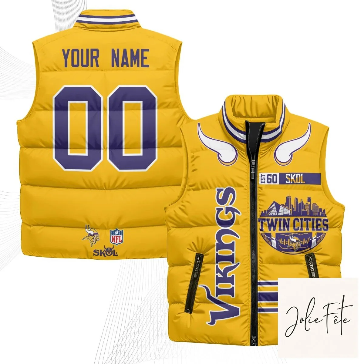 Minnesota Vikings Twin Cities Puffer Vest 1 Minnesota Vikings Twin Cities Puffer Vest