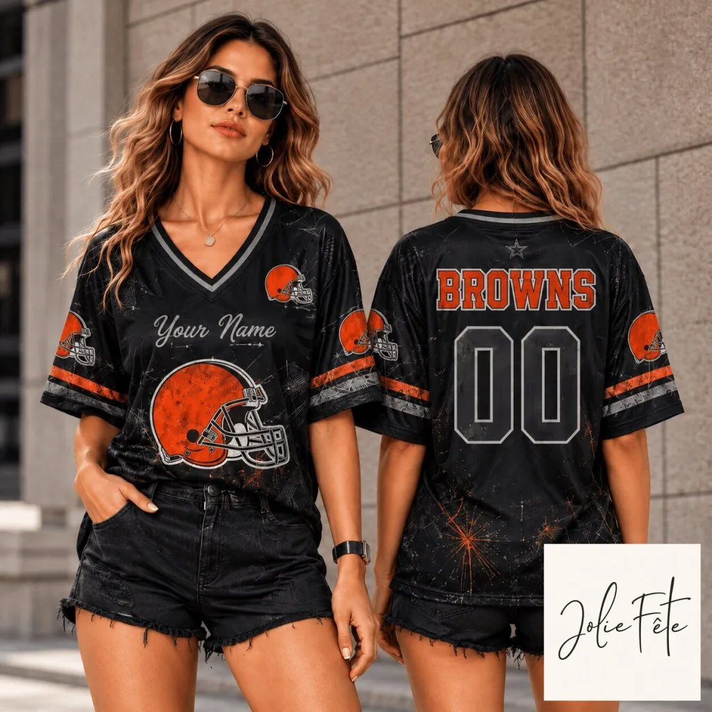 Cleveland Browns Personalized Name and Number Black Football Jersey Cleveland Browns Personalized Name and Number Black Football Jersey