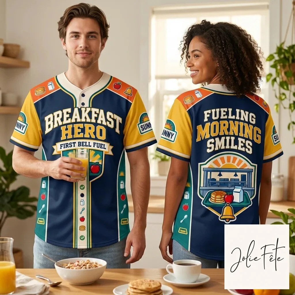 Breakfast Hero School Cafeteria Worker First Bell Fuel Baseball Jersey 7 Breakfast Hero School Cafeteria Worker First Bell Fuel Baseball Jersey