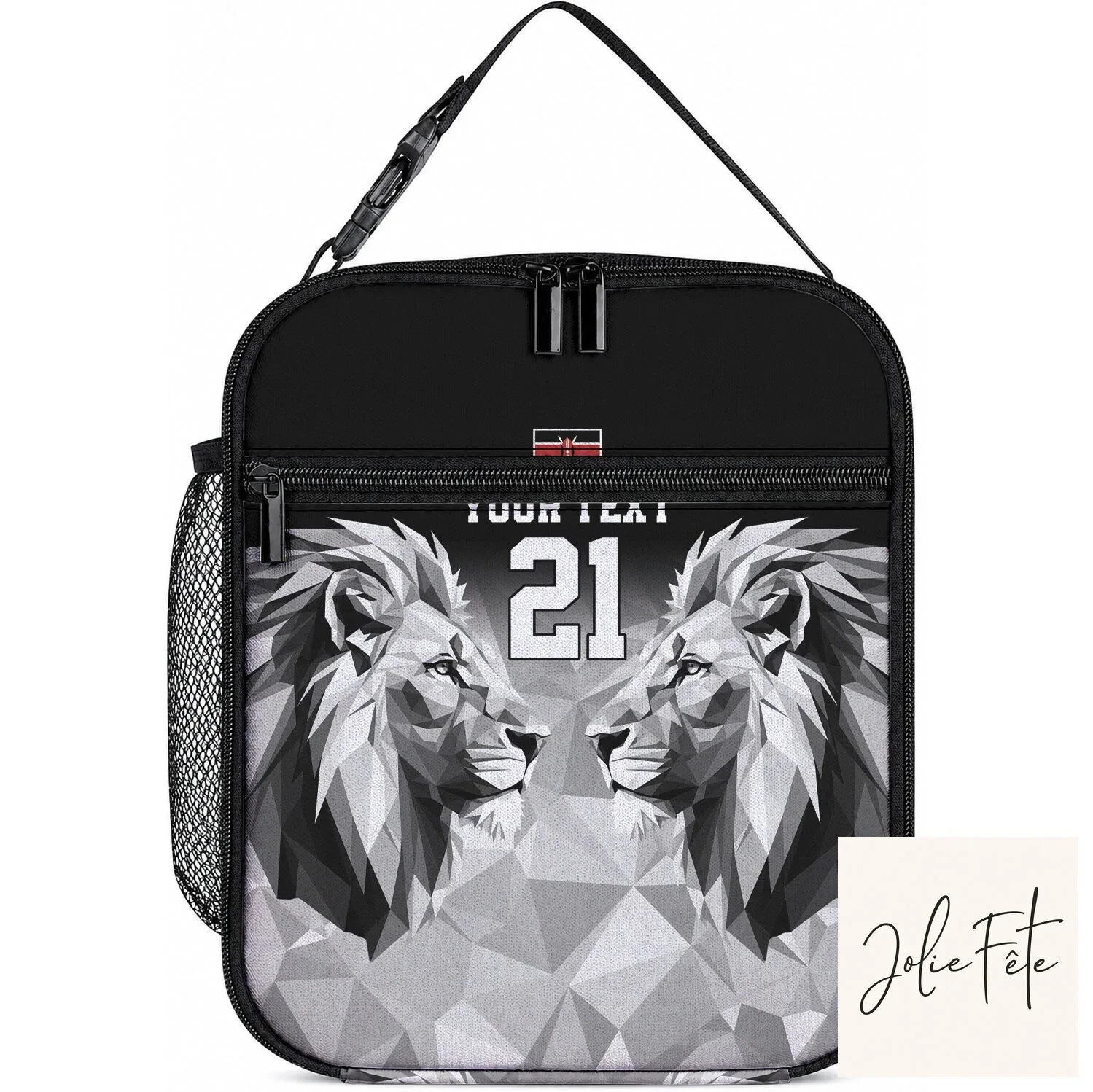 Kenya Rugby Africa Lions Black Custom Lunch Bag
