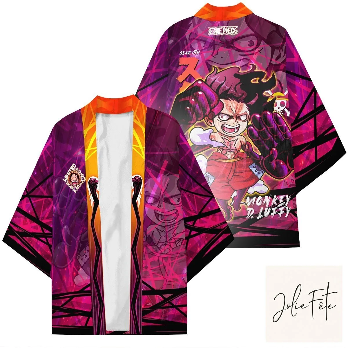 One Piece Monkey D. Luffy Gear Fourth Anime Kimono Jacket
