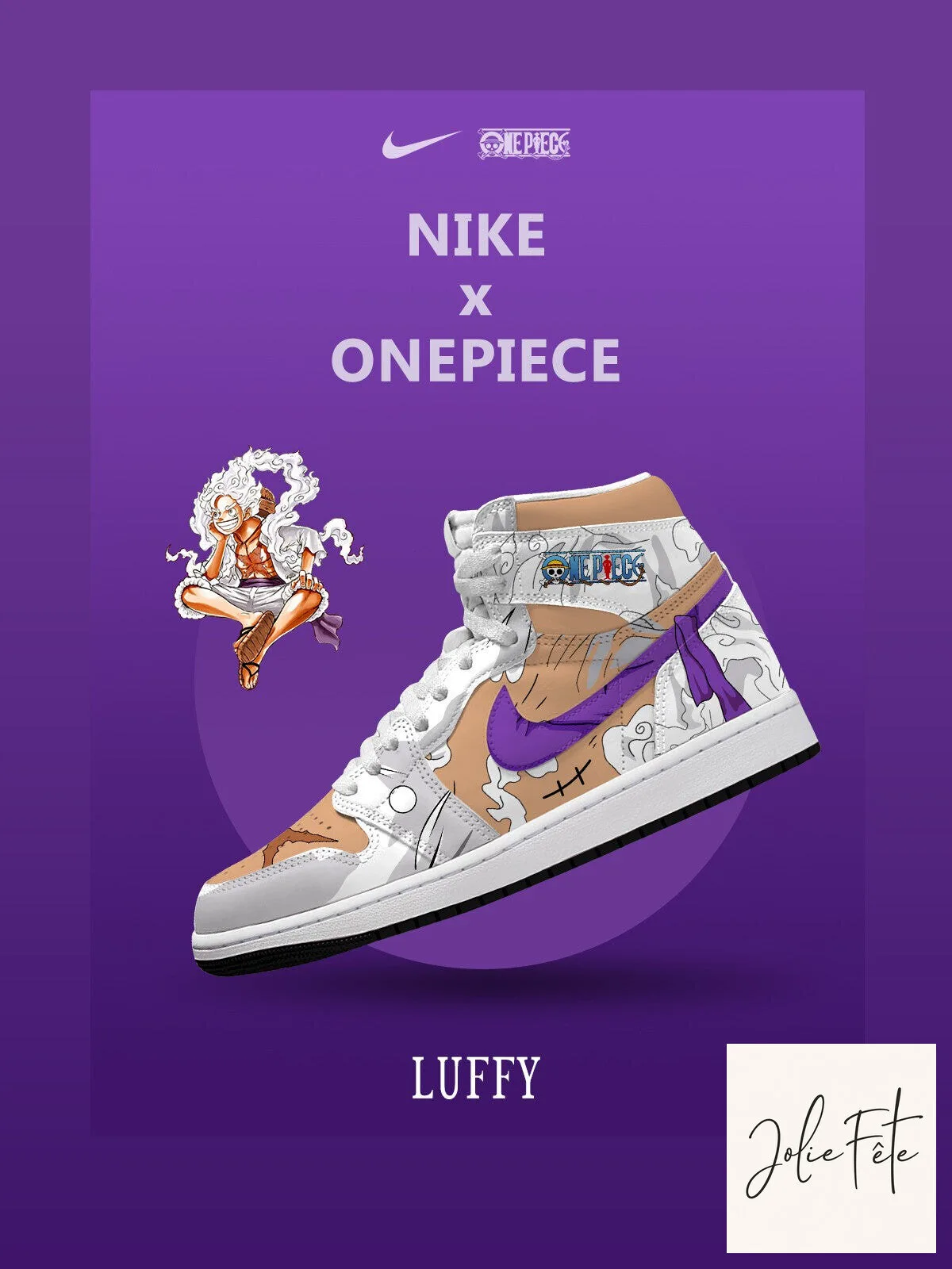 One Piece Monkey D. Luffy Gear Five Anime High-Top Sneakers