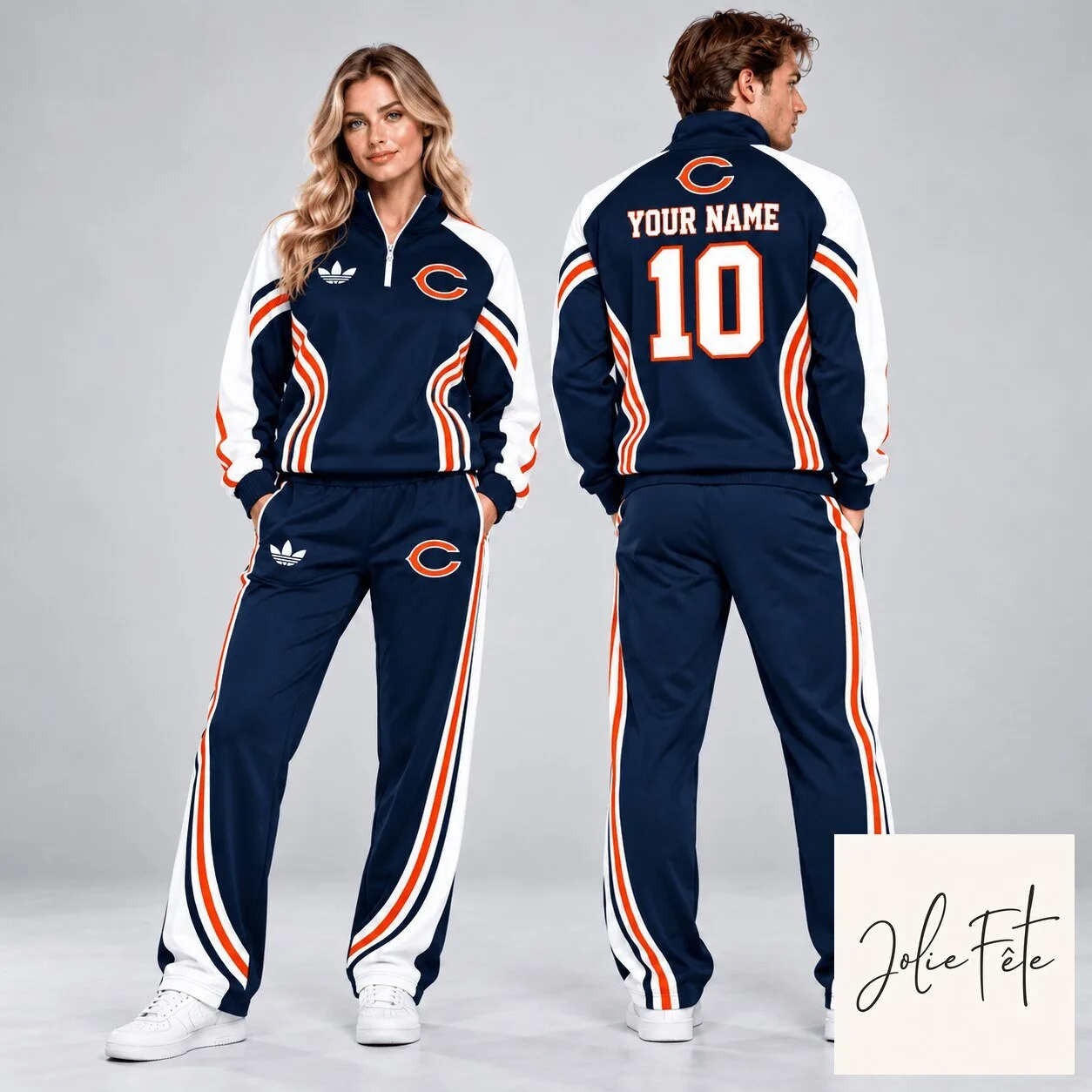 Chicago Bears Custom Name Number Quarter Zip Pullover Sweatshirt 5 Chicago Bears Custom Name Number Quarter Zip Pullover Sweatshirt