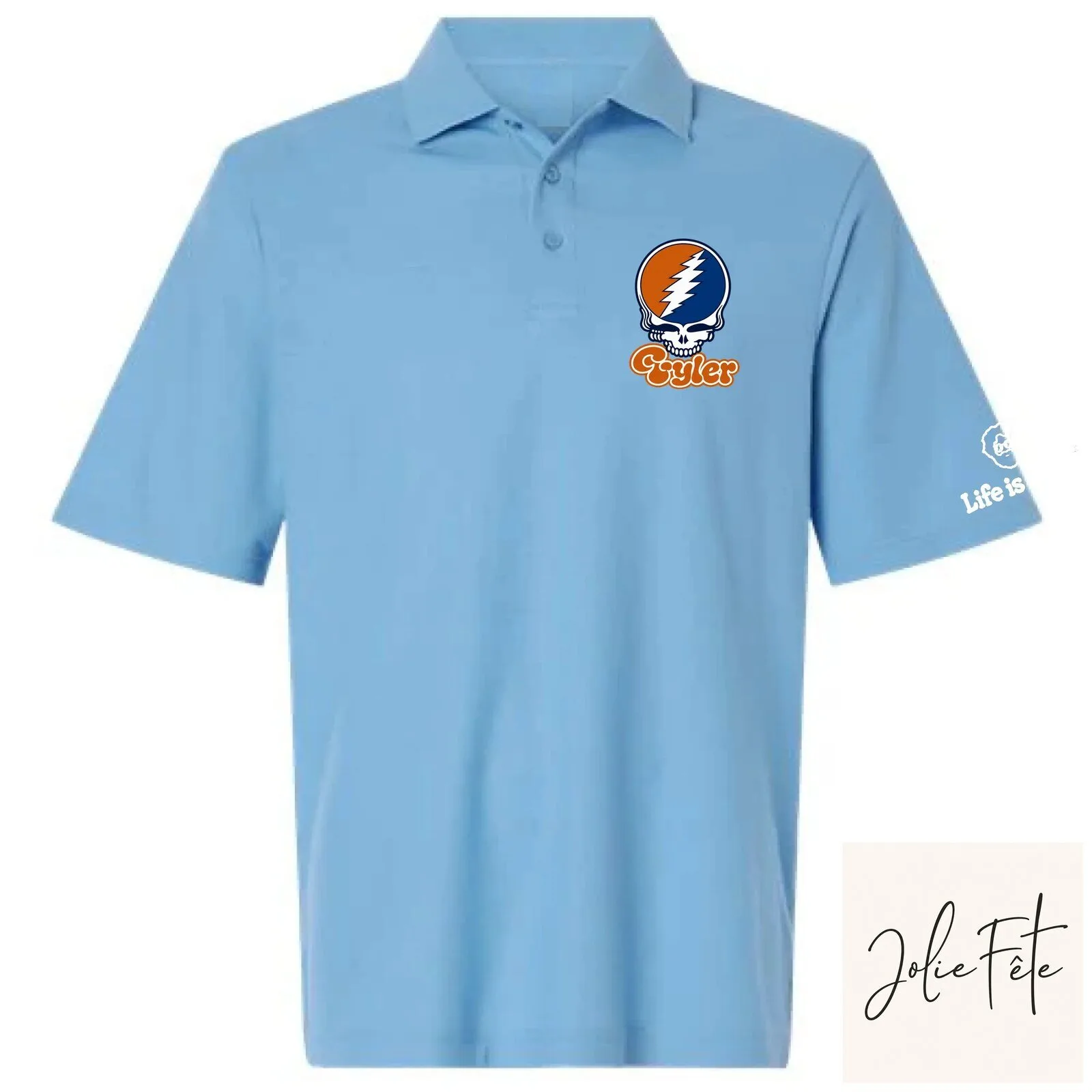 Grateful Dead Steal Your Face Chicago Bears Tyler Personalized Polo Shirt