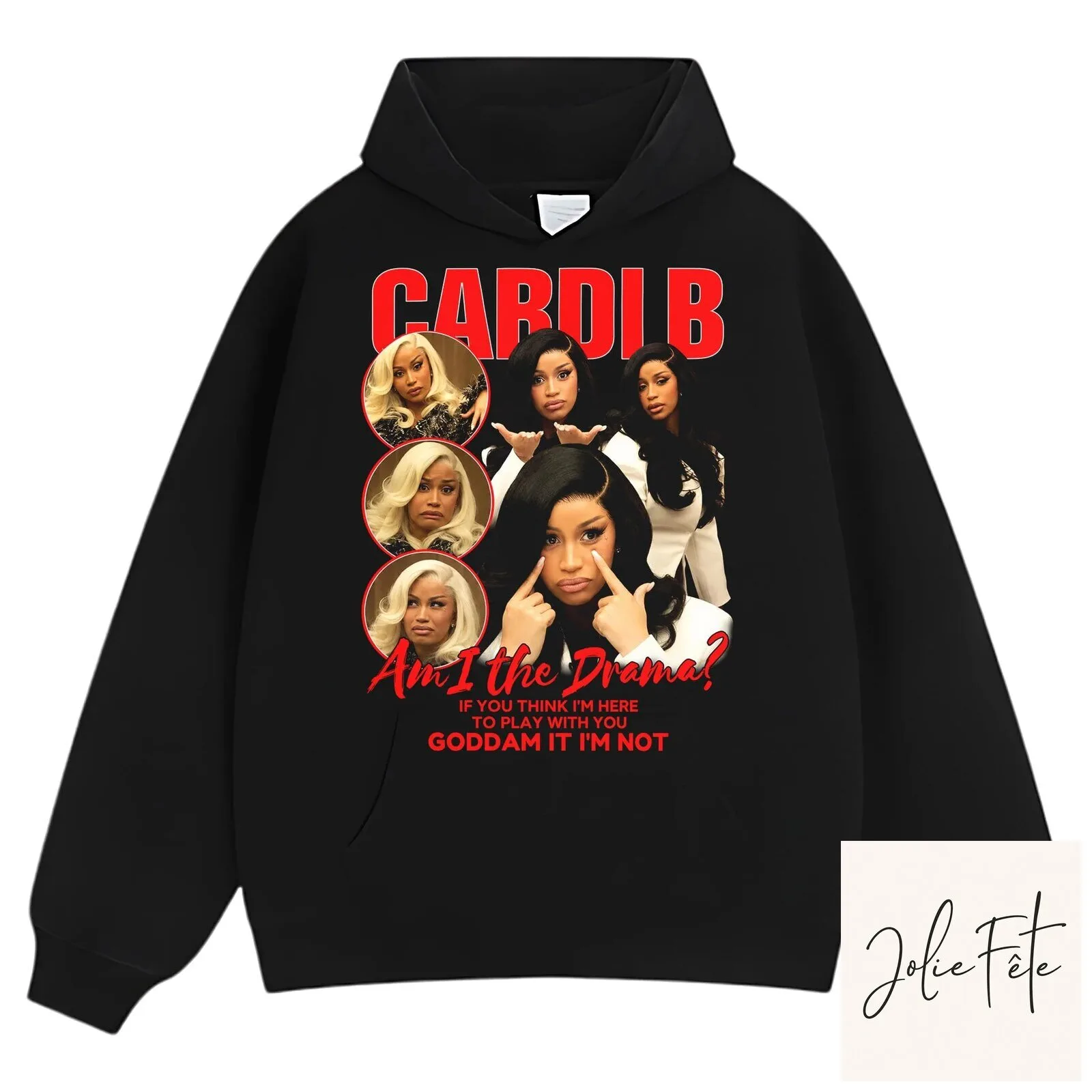 Cardi B Am I The Drama Quote Graphic Black T-Shirt 17 Cardi B Am I The Drama Quote Graphic Black T-Shirt