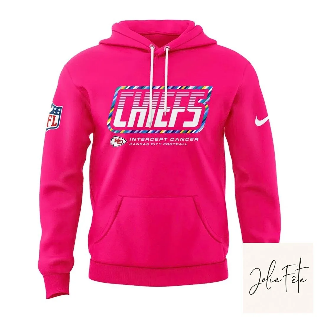 Kansas City Chiefs Intercept Cancer Pink Ribbon Hoodie 8 Kansas City Chiefs Intercept Cancer Pink Ribbon Hoodie