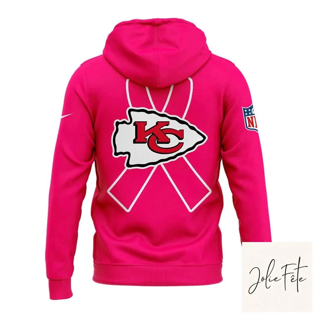 Kansas City Chiefs Intercept Cancer Pink Ribbon Hoodie 9 Kansas City Chiefs Intercept Cancer Pink Ribbon Hoodie