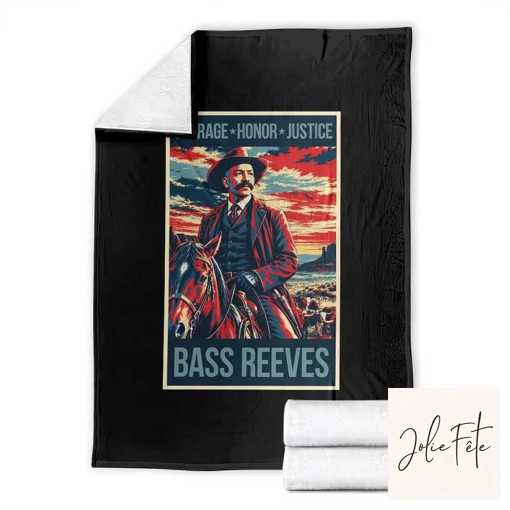 Bass Reeves Wild West Lawman Deputy Marshal Rage Honor Justice Fleece Blanket
