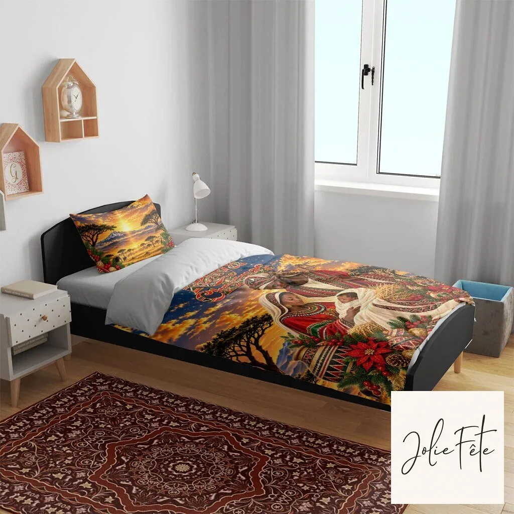 Kenya Christmas African Holy Family Nativity Scene Bedding Set 14 Kenya Christmas African Holy Family Nativity Scene Bedding Set