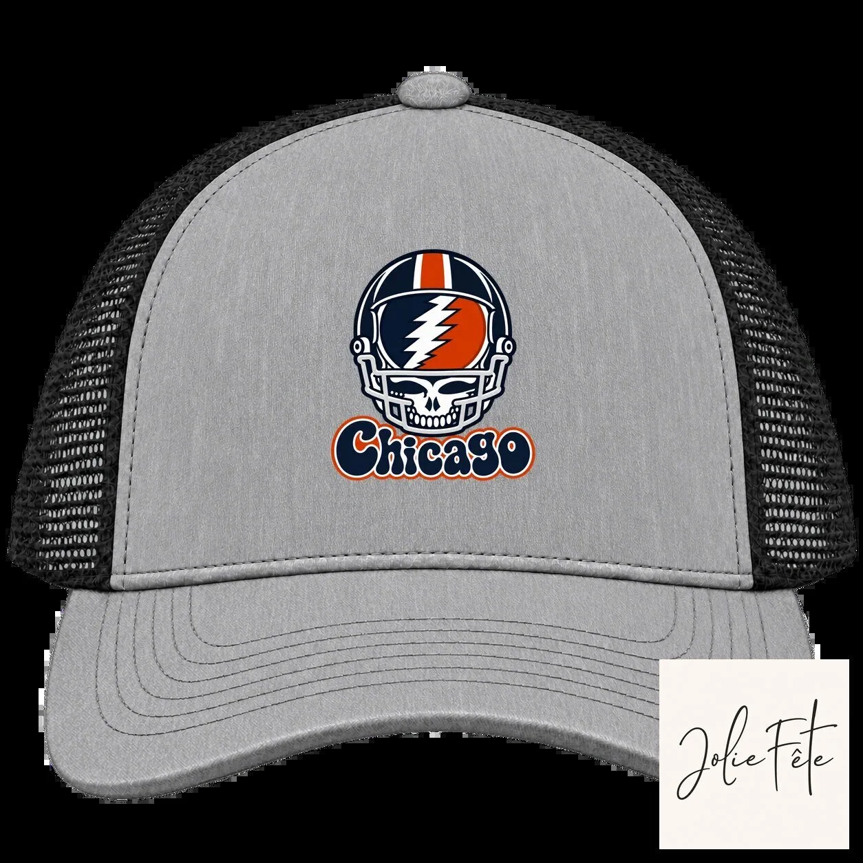 Grateful Dead Chicago Bears Stealie Skull Helmet Trucker Hat 9 Grateful Dead Chicago Bears Stealie Skull Helmet Trucker Hat
