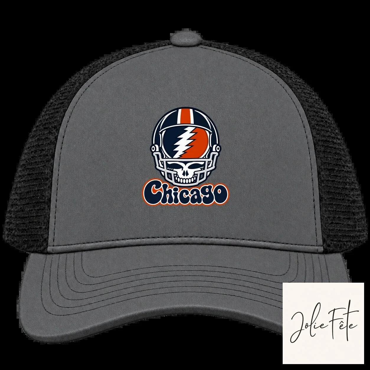 Grateful Dead Chicago Bears Stealie Skull Helmet Trucker Hat 10 Grateful Dead Chicago Bears Stealie Skull Helmet Trucker Hat