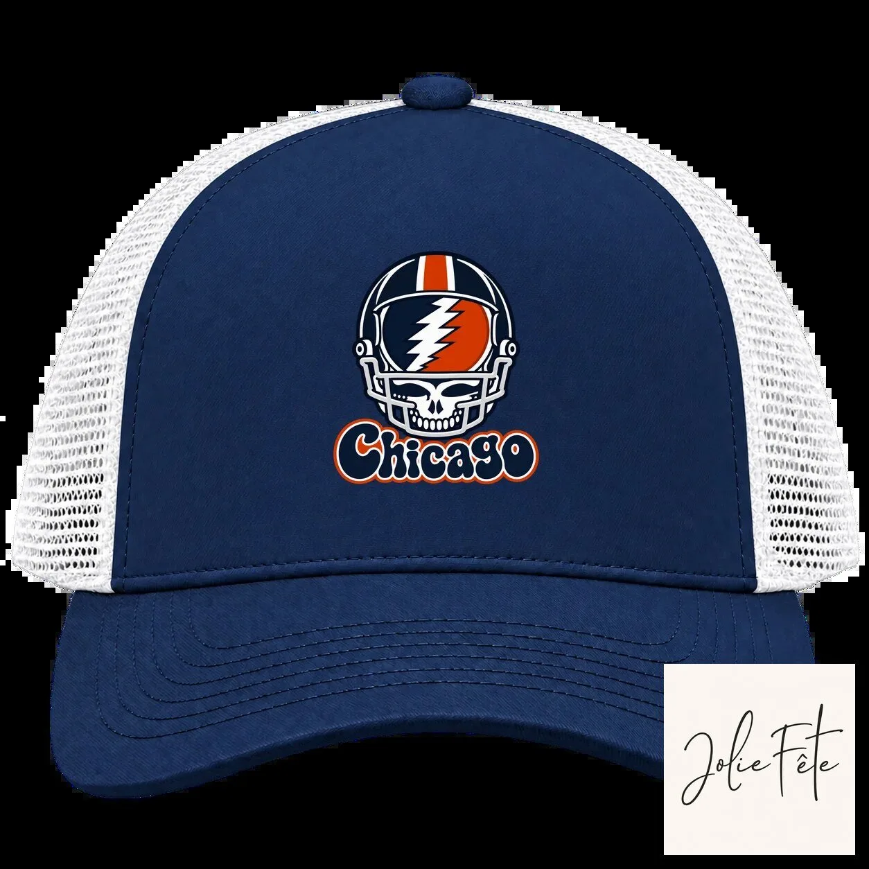Grateful Dead Chicago Bears Stealie Skull Helmet Trucker Hat 11 Grateful Dead Chicago Bears Stealie Skull Helmet Trucker Hat
