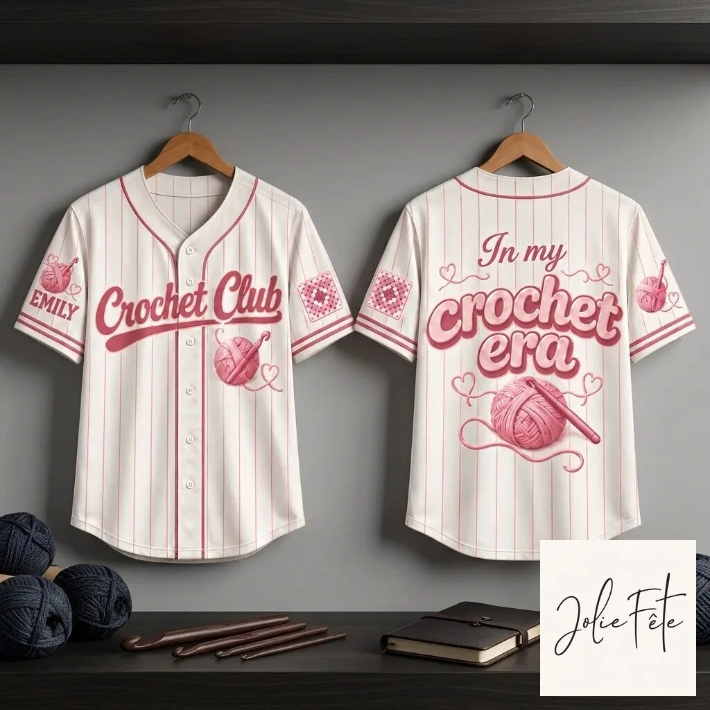 Personalized Crochet Club Baseball Jersey for Crafters In My Crochet Era Gift 11 Personalized Crochet Club Baseball Jersey for Crafters In My Crochet Era Gift