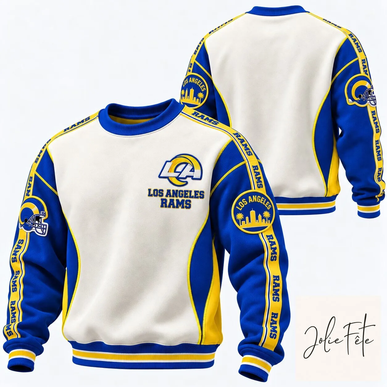 Los Angeles Rams NFL Football Team Logo Crewneck Sweatshirt