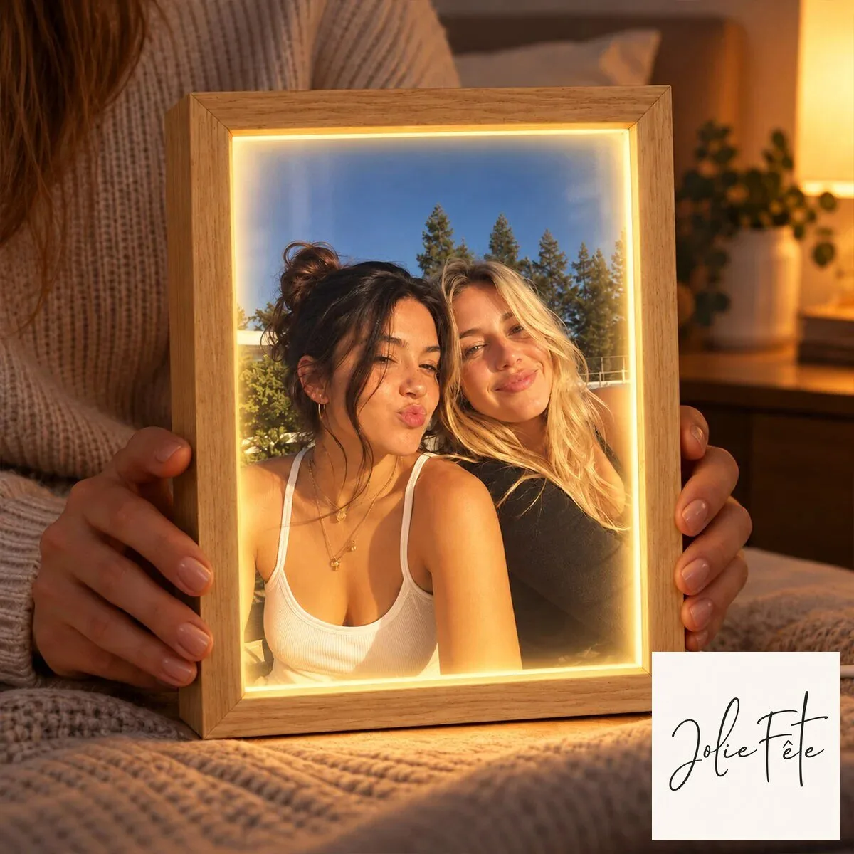 Personalized Custom Photo Mirror Light Box for Best Friends and Sisters 12 Personalized Custom Photo Mirror Light Box for Best Friends and Sisters