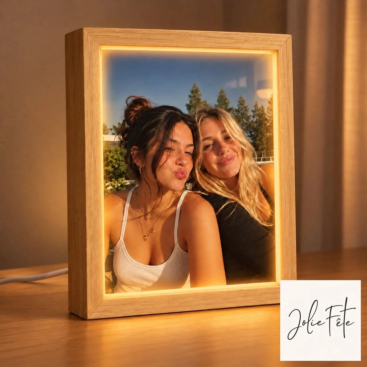 Personalized Custom Photo Mirror Light Box for Best Friends and Sisters 15 Personalized Custom Photo Mirror Light Box for Best Friends and Sisters