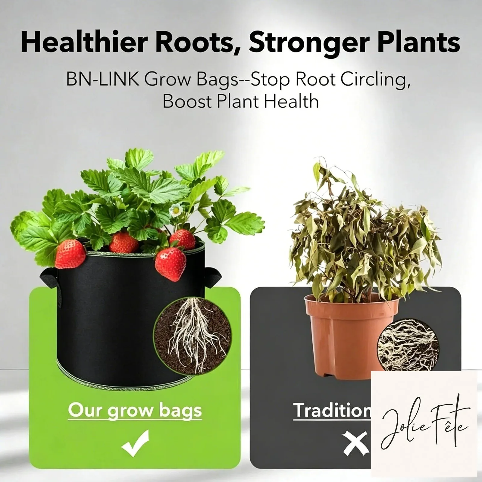 5 Gallon Breathable Fabric Plant Grow Bags with Handles for Gardening 10 5 Gallon Breathable Fabric Plant Grow Bags with Handles for Gardening