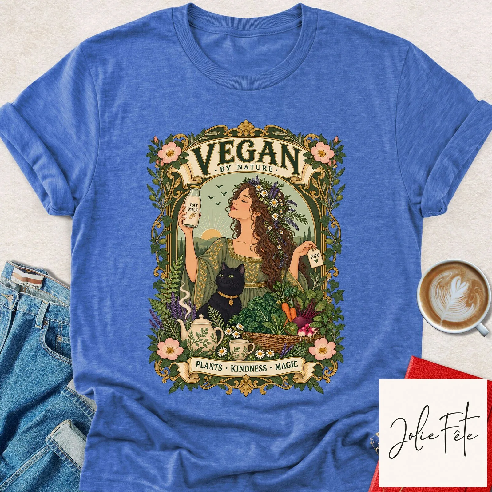 Vegan By Nature Plants Kindness Magic Cottagecore Witchy T-Shirt 11 Vegan By Nature Plants Kindness Magic Cottagecore Witchy T-Shirt