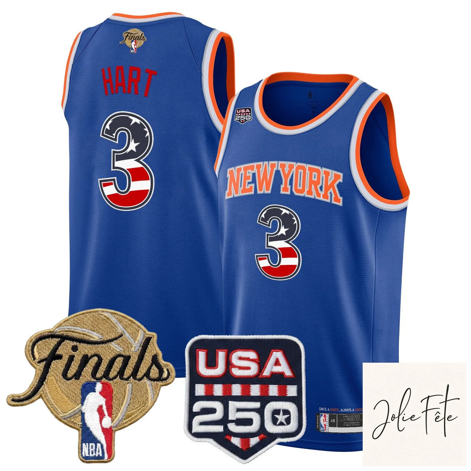 New York Knicks Josh Hart USA 250 Fourth of July Swingman Jersey