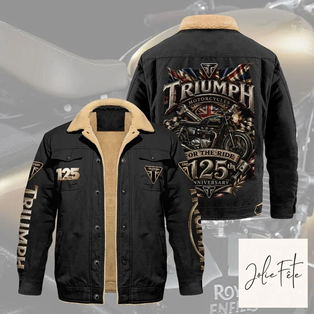 Triumph Motorcycles 125th Anniversary Sherpa Fleece Jacket